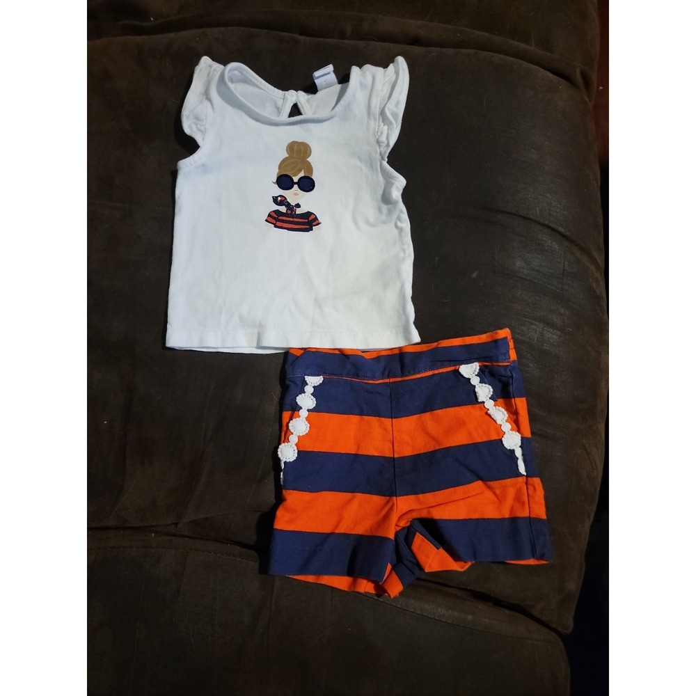 Janie and jack outfit st tropaz sun top shorts size 12 18 months